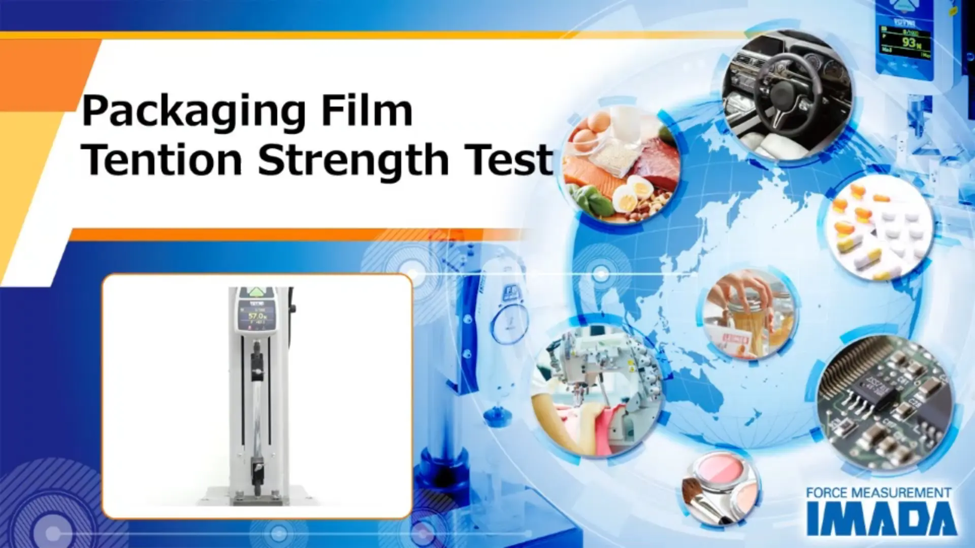 Packaging film tension strength test